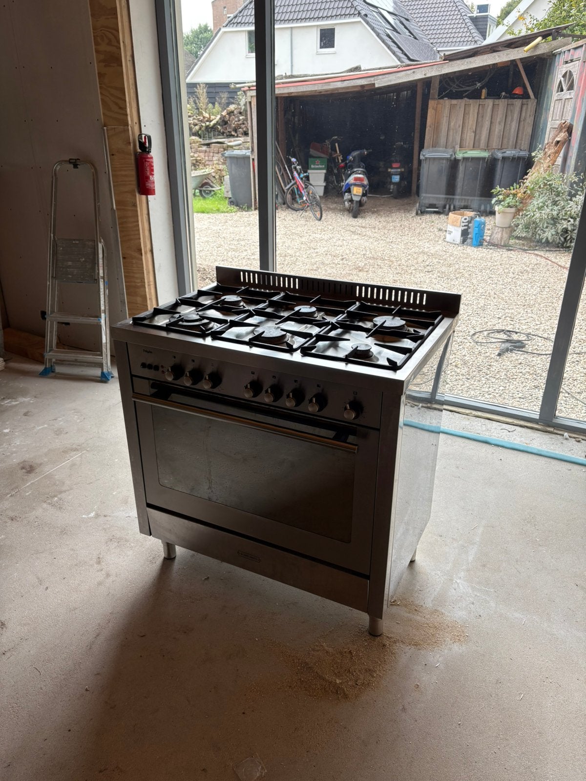 Mooi gasfornuis, Ophalen, 60 cm of meer, Zo goed als nieuw, Gas