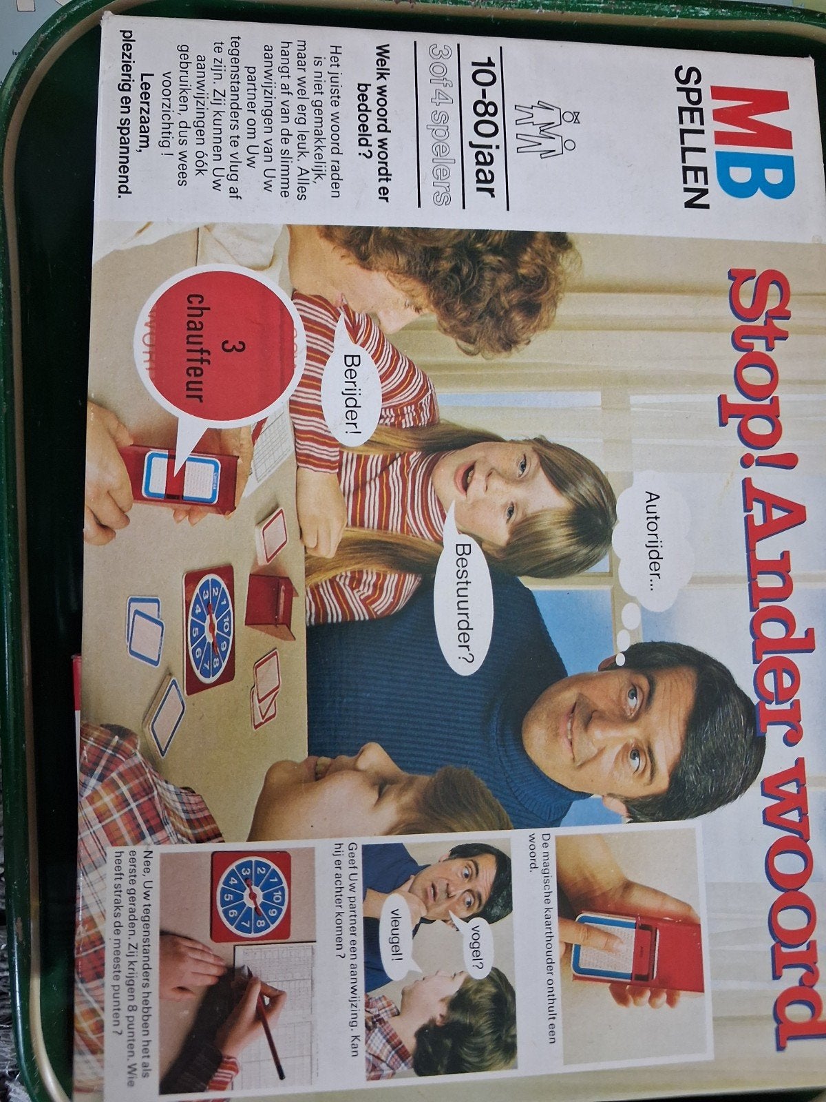 spel stop ander woord, Drie of vier spelers, Ophalen of Verzenden, Gebruikt, MB Spellen