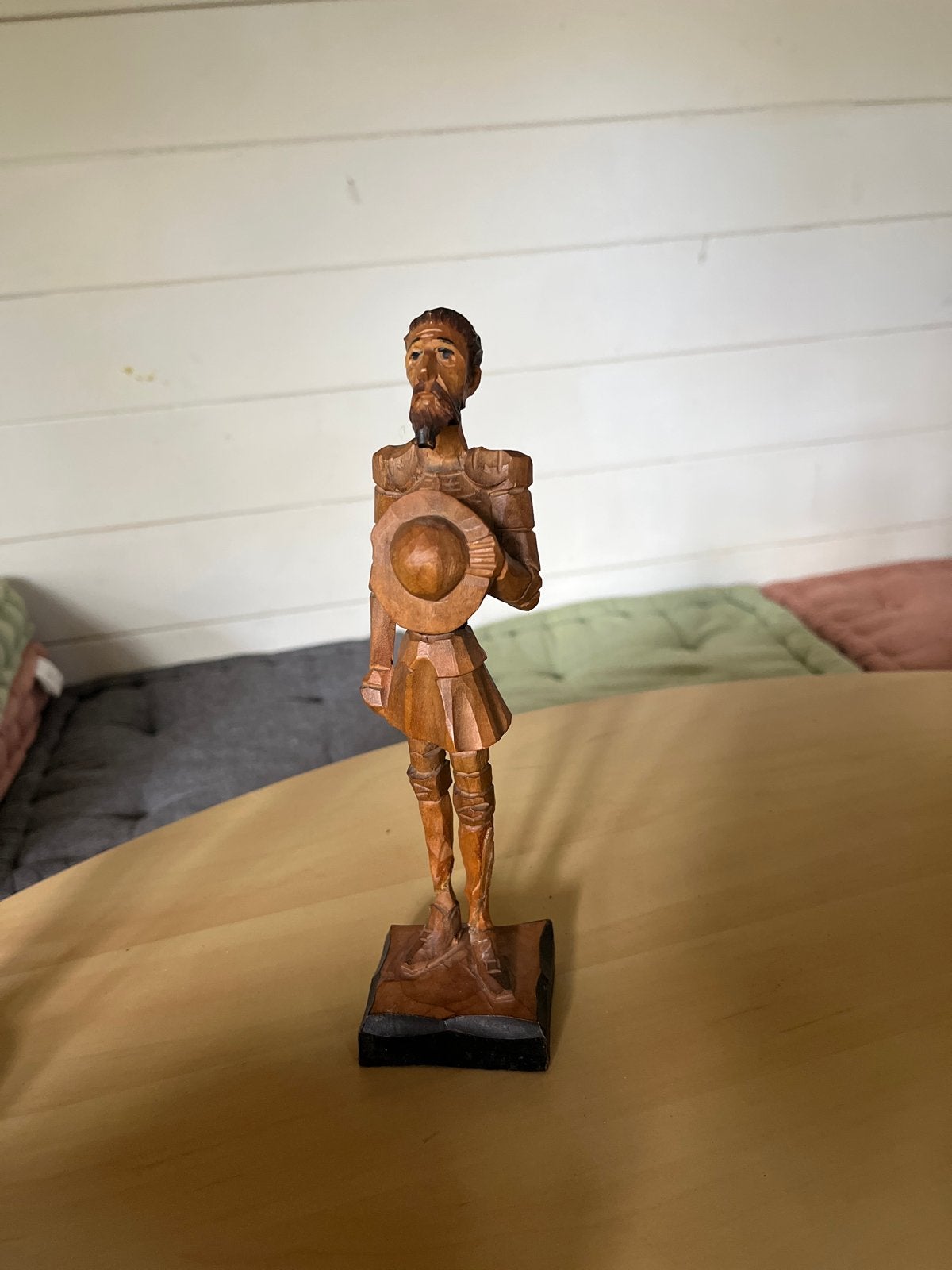 Houten beeldje Don Quichot - Handgesneden, Antiek en Kunst, Kunst | Beelden en Houtsnijwerken, Ophalen of Verzenden, Handgemaakt