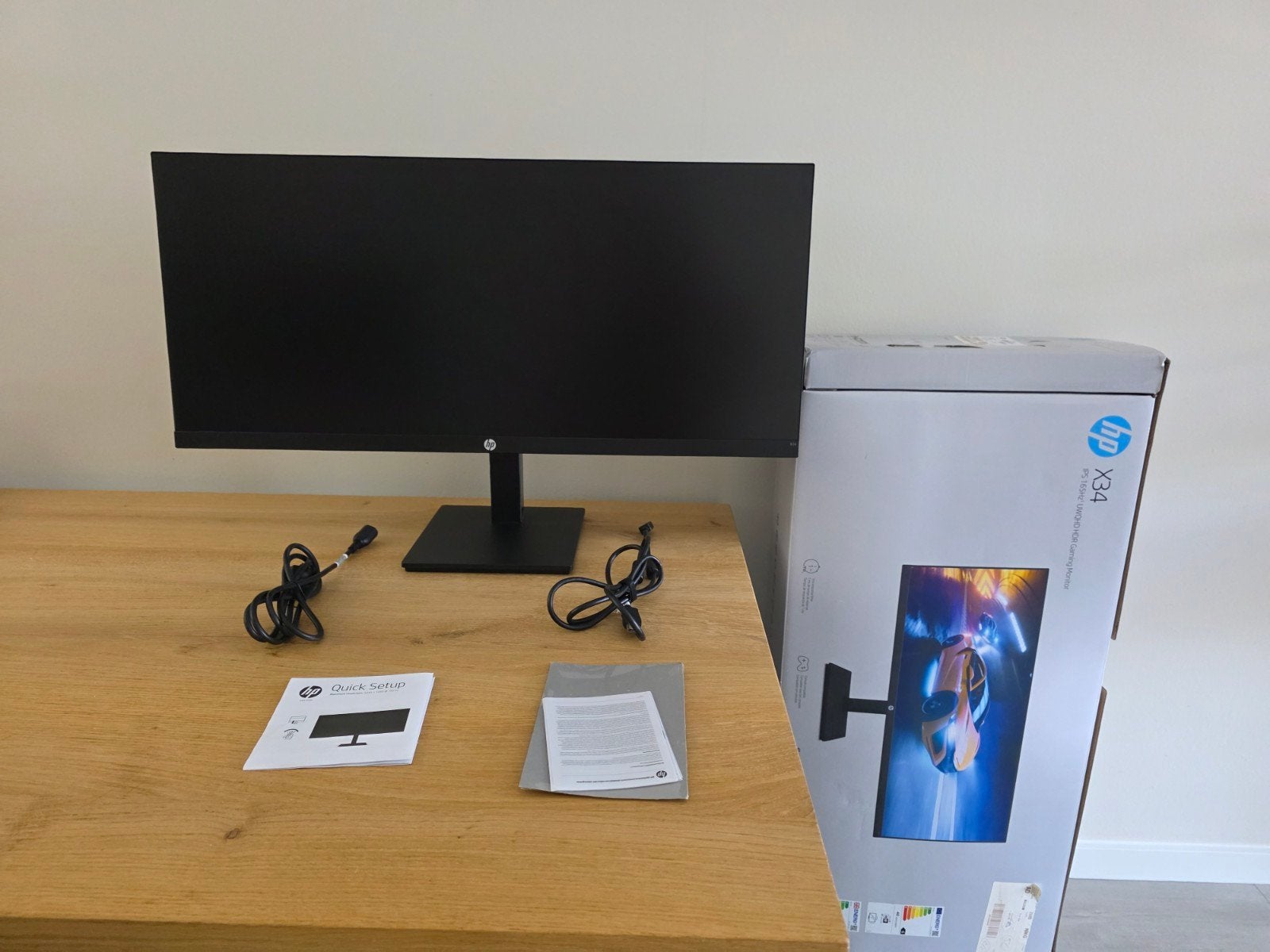 HP X34 monitor || 165Hz UWQHD (3440 x 1440) || Als Nieuw, Hp, IPS, Zo goed als nieuw, 1 tot 2 ms