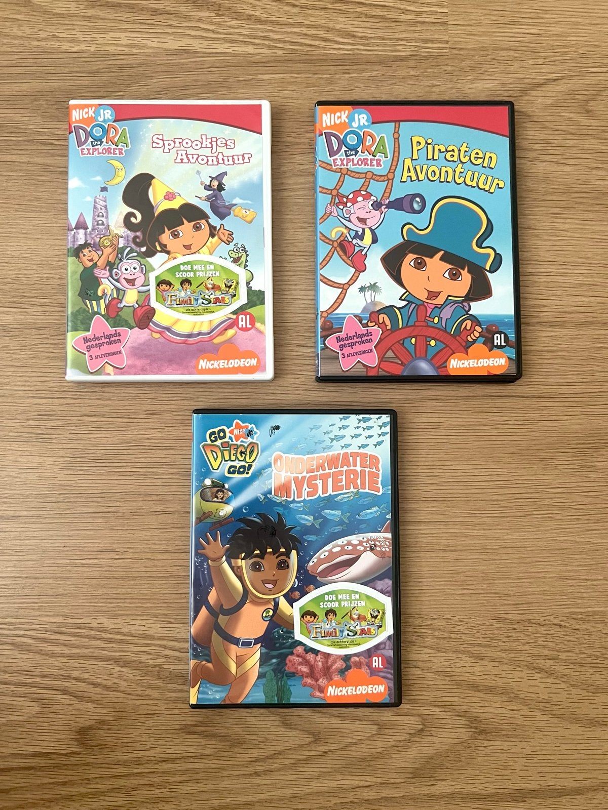 Dora the Explorer & Go Diego Go! DVD's - 3 stuks, Cd's en Dvd's, Gebruikt, Animatie, Alle leeftijden, Tv-serie