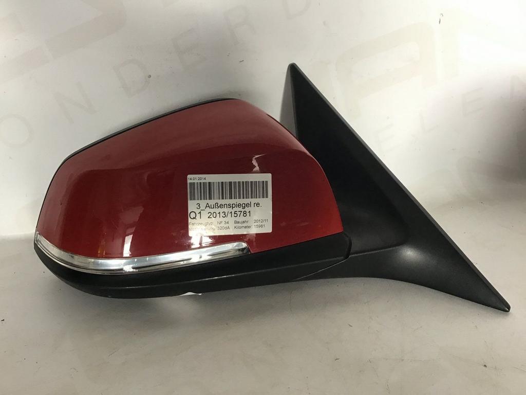 Buitenspiegel rechts rood BMW F34 GT 021185, Gebruikt, -, -, Ophalen of Verzenden