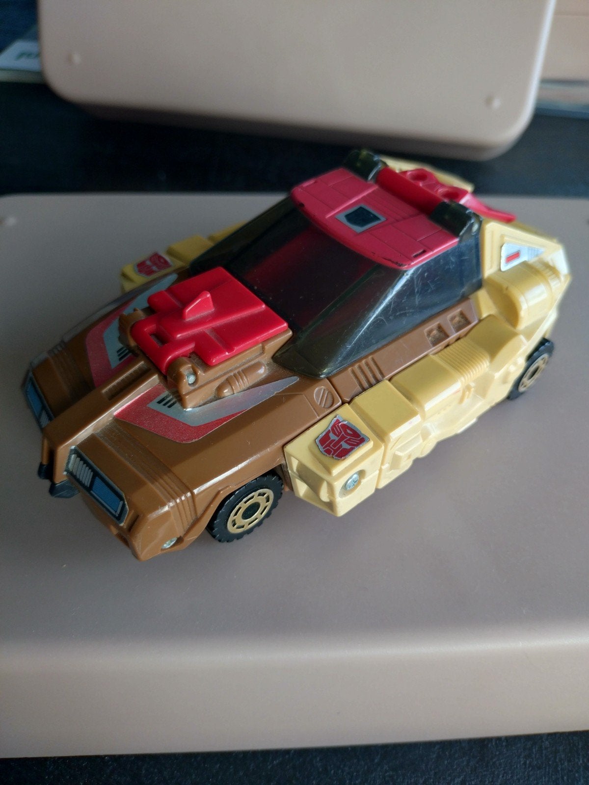 Transformers G1 Sandstorm Triple Changer Figuur, Ophalen, Gebruikt