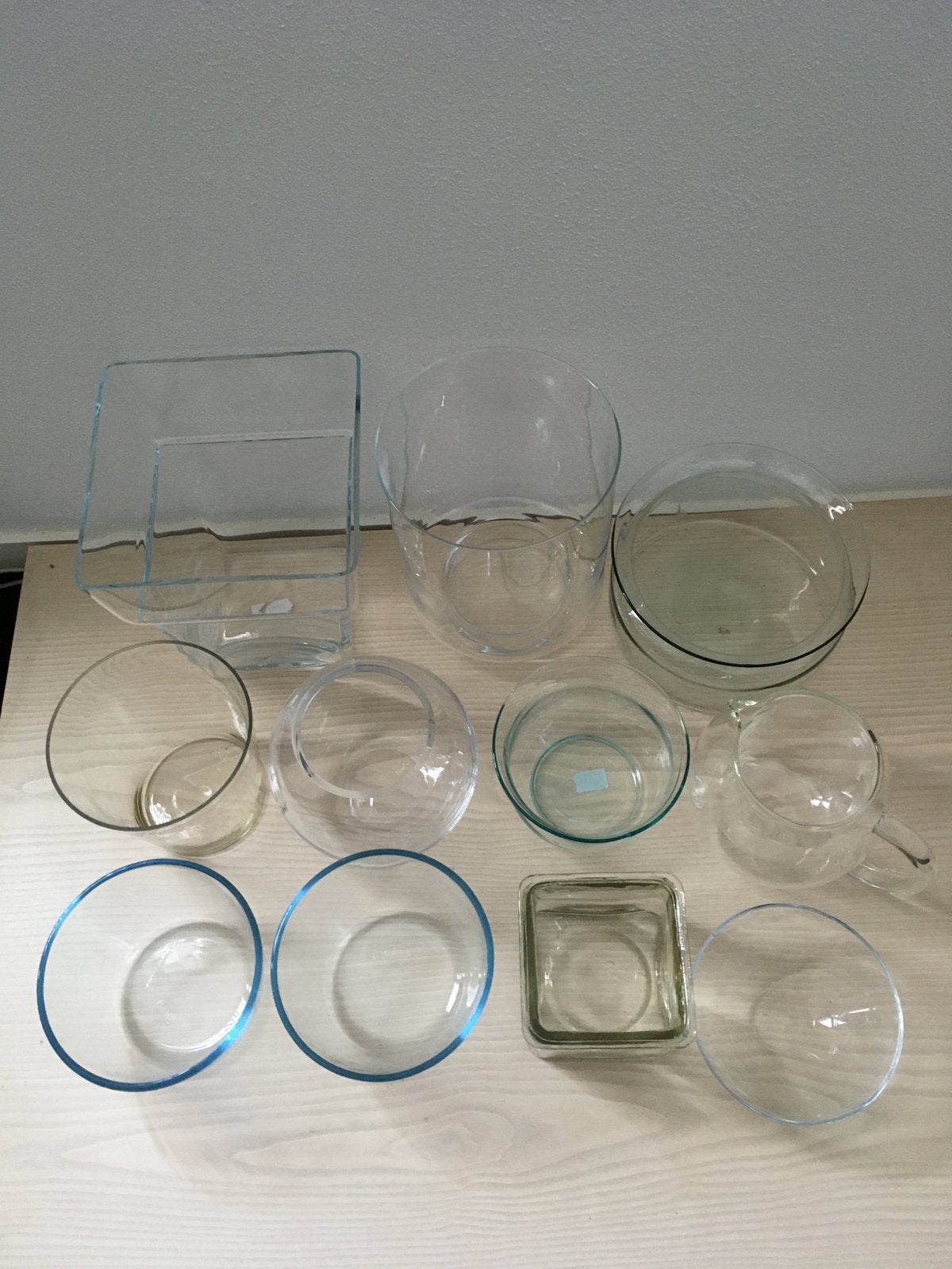 11 Glazen Bloem Vazen - Diverse Groottes, Ophalen of Verzenden, Zo goed als nieuw, Overige kleuren, Glas