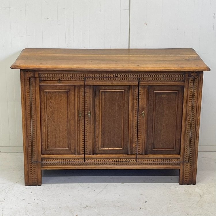 Antieke eiken TV kast kist opbergkist meubel lades vintage, Huis en Inrichting, Gebruikt, 100 tot 150 cm, Onbekend, 25 tot 50 cm