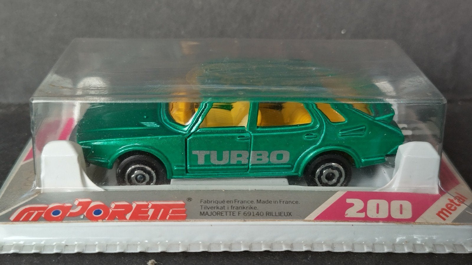 Saab 900 Turbo Green 1:60 Majorette Pol, Auto, Verzenden, ., Zo goed als nieuw