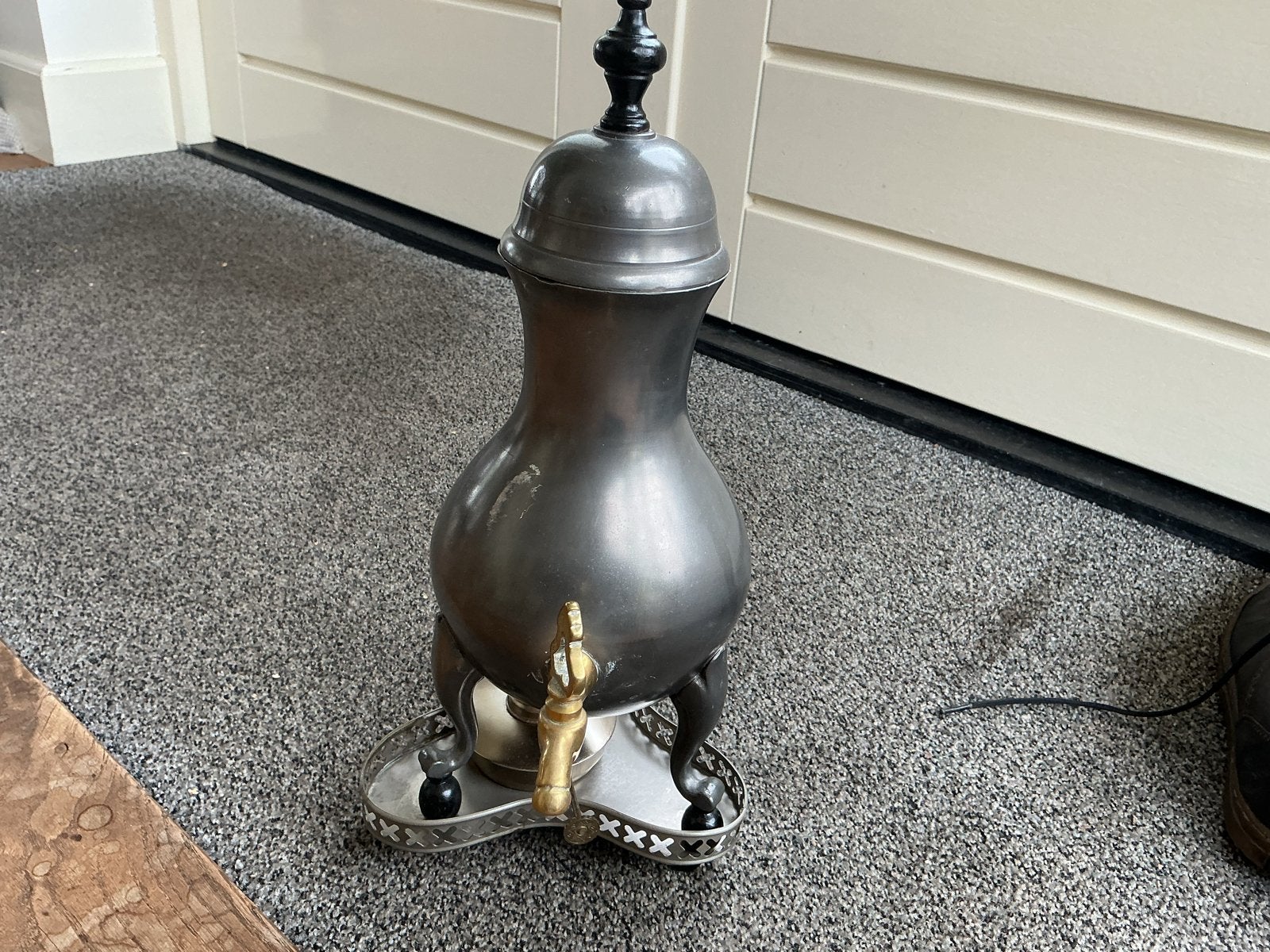 Antieke tinnen kraantjeskan / samovar, Ophalen of Verzenden