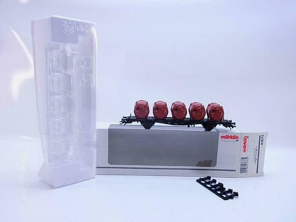 Märklin 47673 Zwitserland SBB containerwagon met 5 container, Hobby en Vrije tijd, Modeltreinen | H0, Wisselstroom, Ophalen of Verzenden