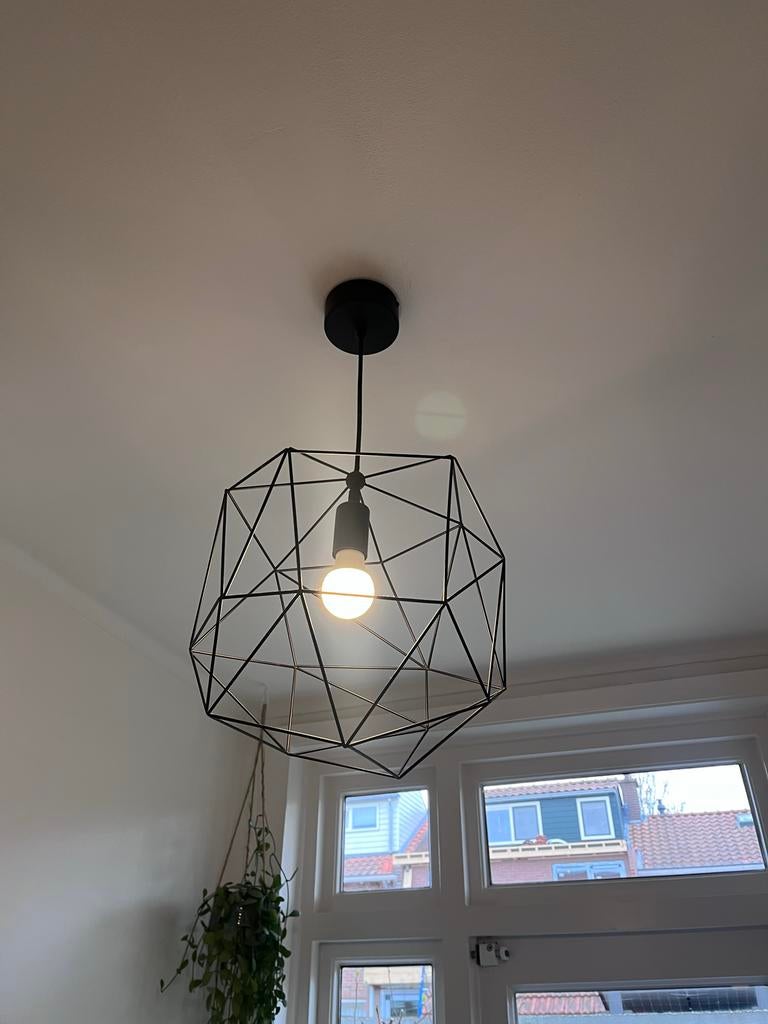 Hanglamp RoMi Copenhagen - Zwart geometrisch design, Ophalen of Verzenden, Zo goed als nieuw, Metaal, Minder dan 50 cm