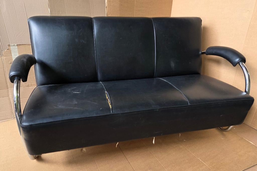 Chroombuis Bank Skai  2,5 zits voor herstoffering., Ophalen, Gebruikt, Overige maten, 75 tot 100 cm