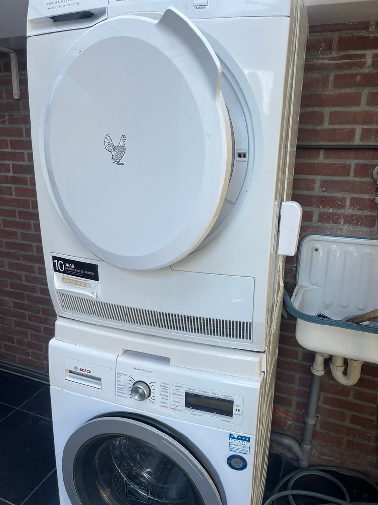 Bosch Wasmachine & AEG Lavatherm droger, Witgoed en Apparatuur, Wasmachines, Ophalen, 1200 tot 1600 toeren, Gebruikt, 8 tot 10 kg