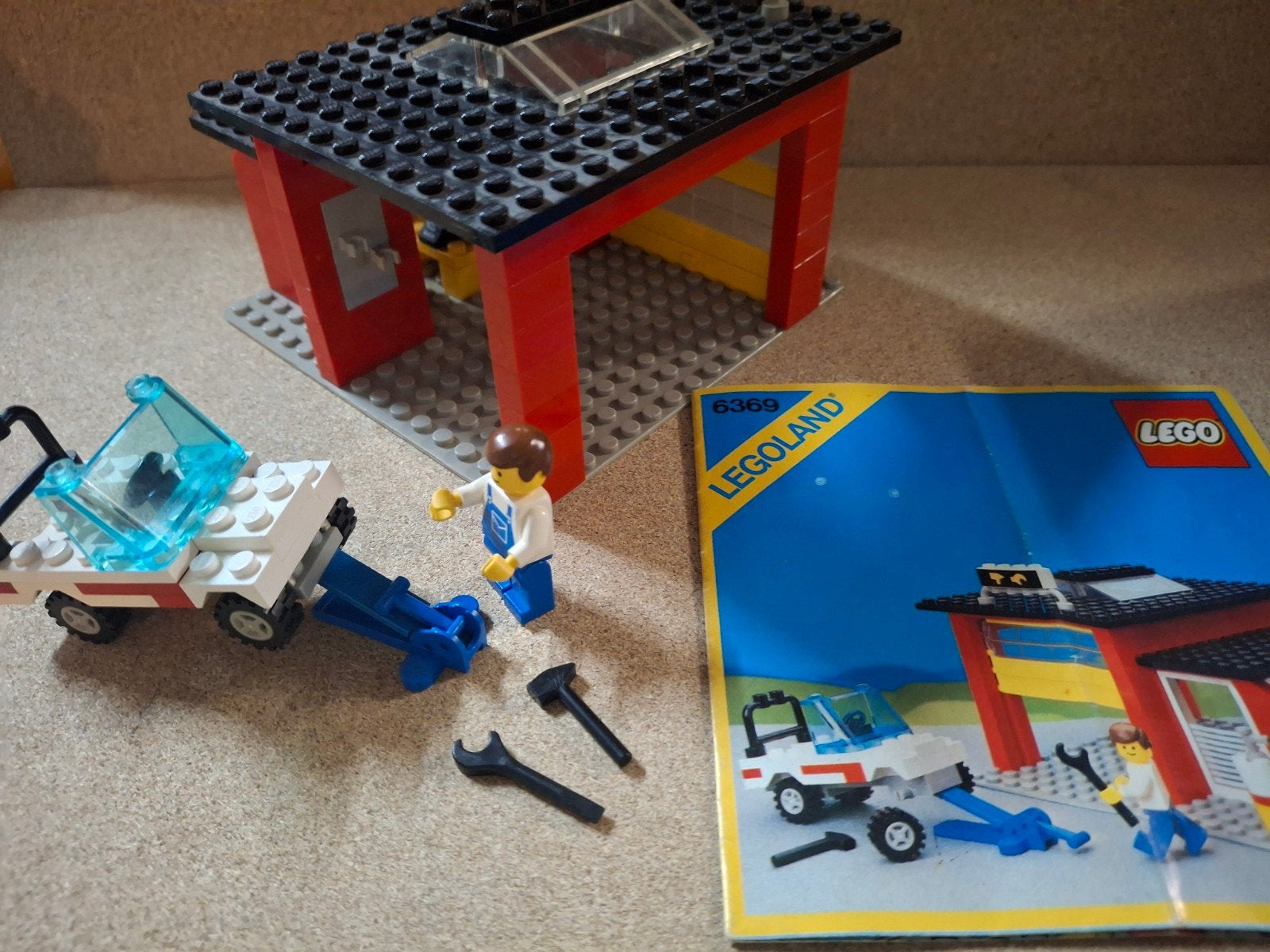 lego auto garage werkplaats nr 6369 incl boekje, Lego, Ophalen of Verzenden, Inclusief instructies, Complete set