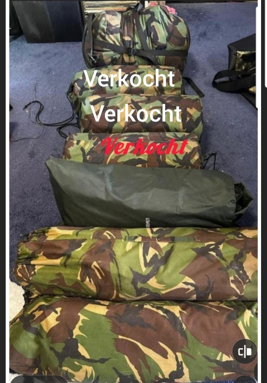 Woodland legertenten en dikke leger slaapzak, Verzamelen, Militaria | Algemeen, Ophalen of Verzenden, Landmacht, Nederland, Embleem of Badge