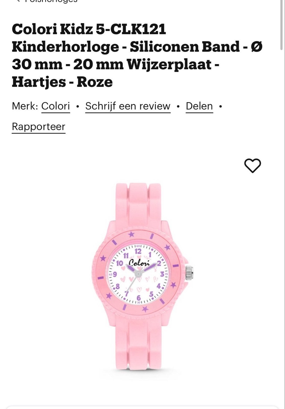 Colori Kidz Kinderhorloge met Unicorn - Roze Siliconen Band, Sieraden, Tassen en Uiterlijk, Ophalen of Verzenden, Zo goed als nieuw
