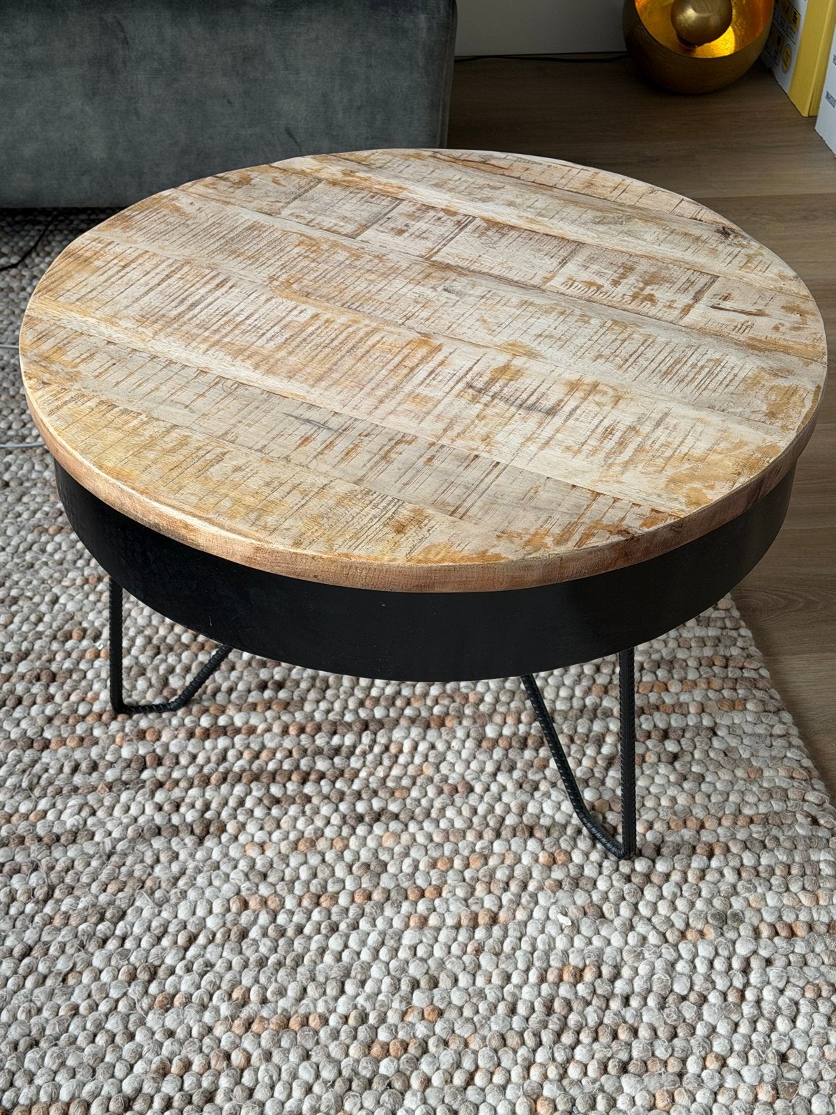Ronde salontafel - gratis op te halen, Huis en Inrichting, Ophalen, Gebruikt, Rond, 50 tot 100 cm