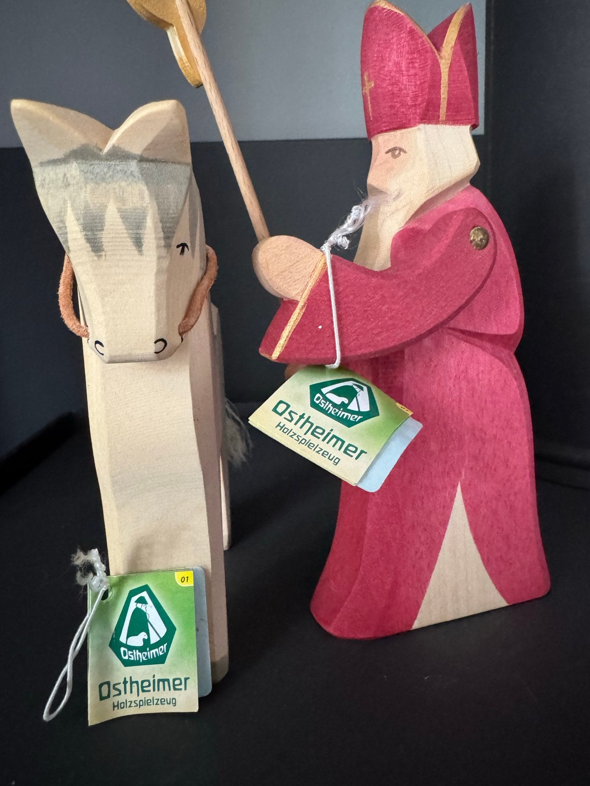 Ostheimer Sinterklaas met Schimmel - Houten Speelgoed, Verzenden, Ostheimer, Zo goed als nieuw, Ostheimet