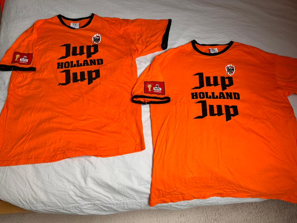 2 Jupilershirts Jup Holland Jup , maat Large., Ophalen of Verzenden, Zo goed als nieuw, Buitenlandse clubs, Shirt