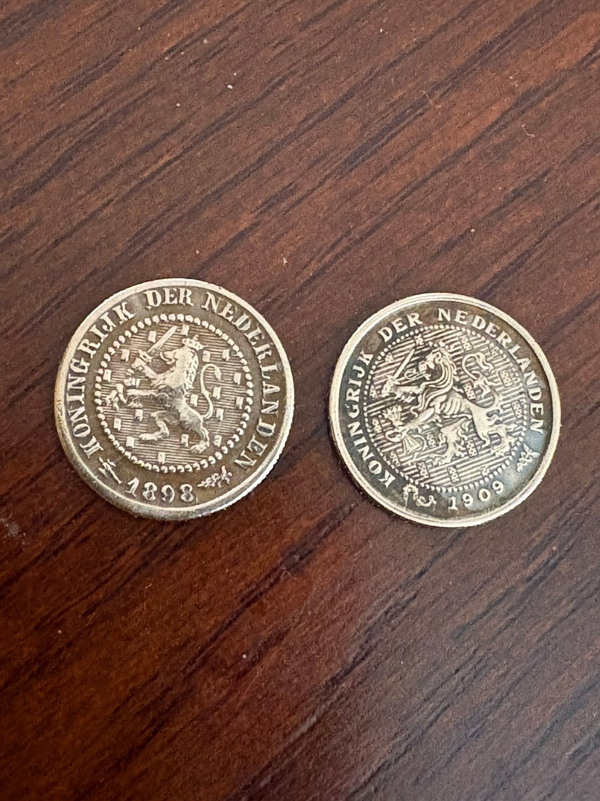 Oude Nederlandse 1/2 cent munten  uit 1898 en 1909, Postzegels en Munten, Munten | Nederland, Ophalen of Verzenden, Koningin Wilhelmina