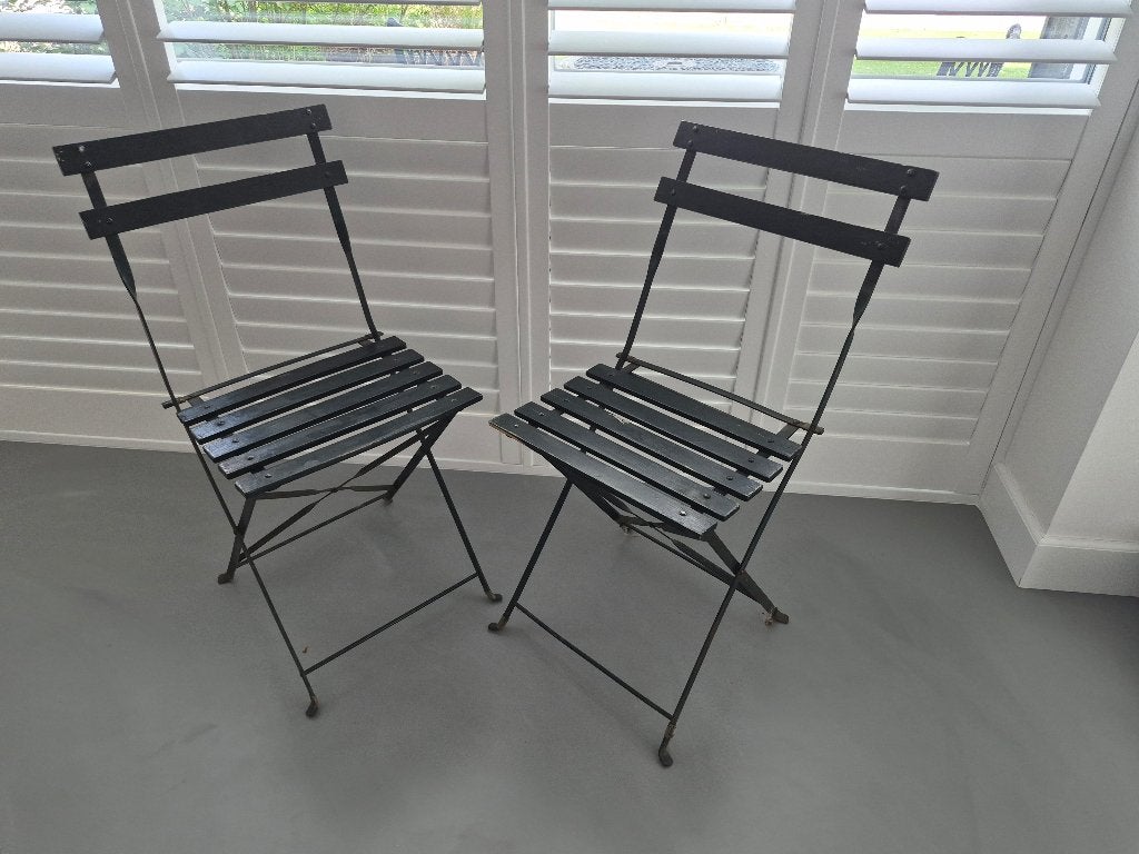 2 mooie vintage bistrostoelen, Ophalen, Gebruikt, Twee, Zwart
