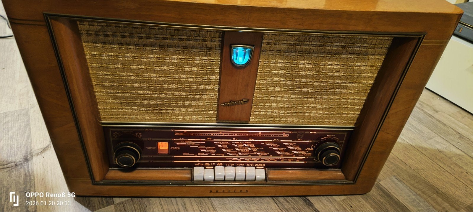 Vintage Philips buizenradio - Werkend, Ophalen of Verzenden, Gebruikt, Radio