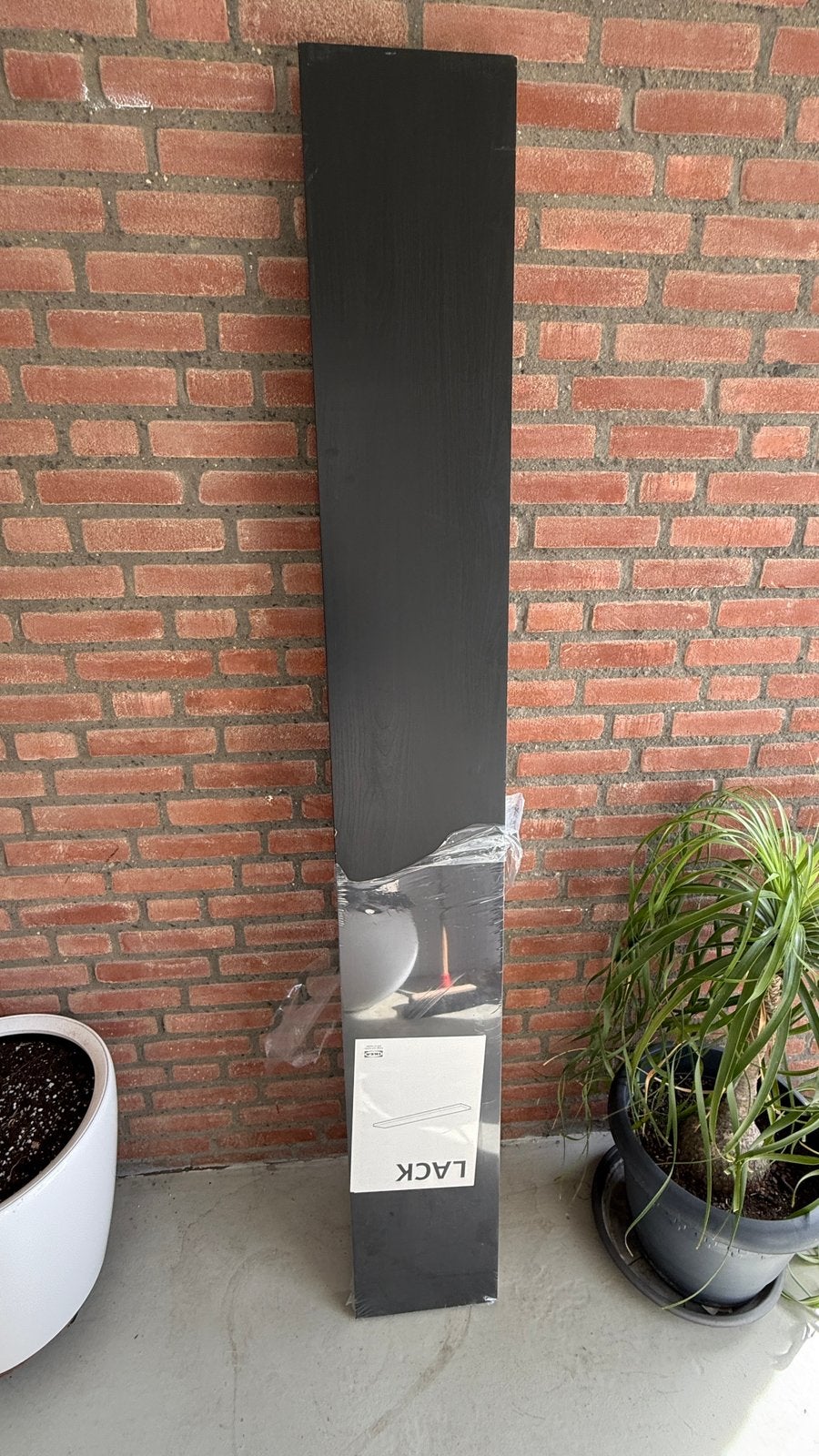 Ikea Lack zwartbruin 1.90m, Ophalen, Zo goed als nieuw