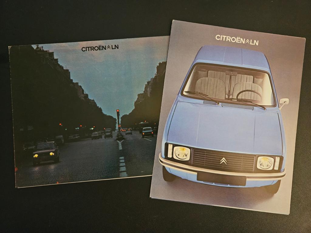 2 Brochures Citroën LN 1976 & 1977, Ophalen of Verzenden, Zo goed als nieuw, Citroën