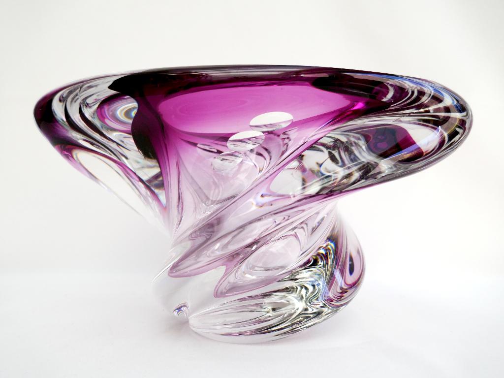 Val Saint Lambert - Zware vaas / design object - Kristal, Antiek en Kunst, Antiek | Glas en Kristal, Ophalen of Verzenden