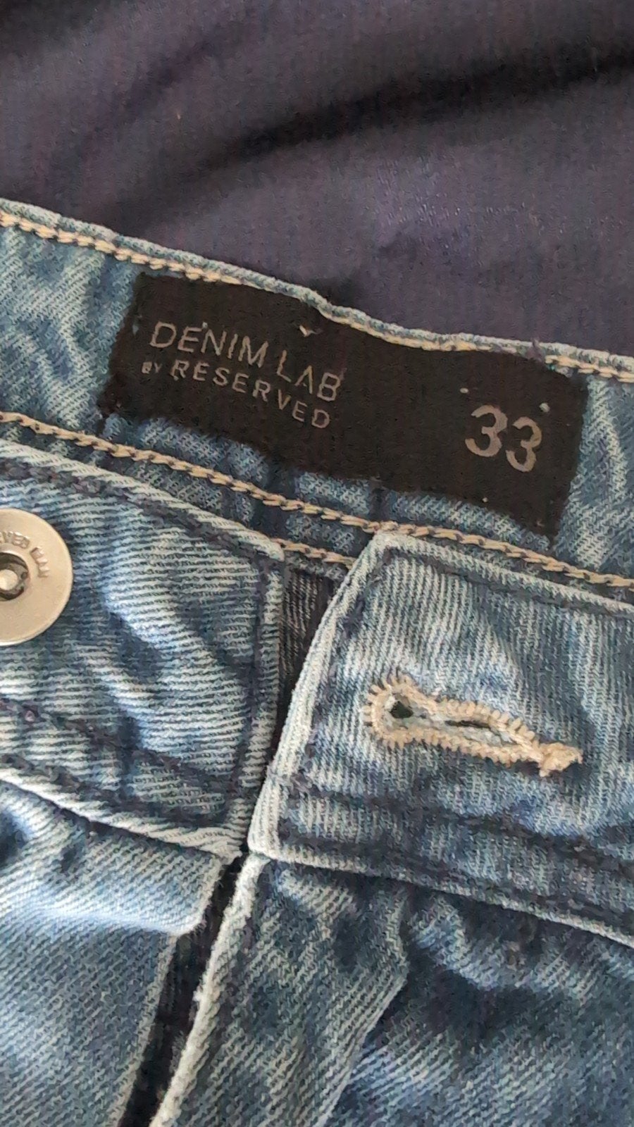 Reserved Denim Lab Jeans - Maat W33, Blauw, Ophalen of Verzenden, W33 - W36 (confectie 42/44), Gedragen