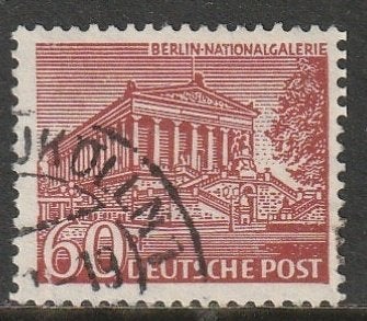 Berlijn 1949 54 Nationalgalerie 60p, Gest, Ophalen of Verzenden, Overige periodes, Gestempeld