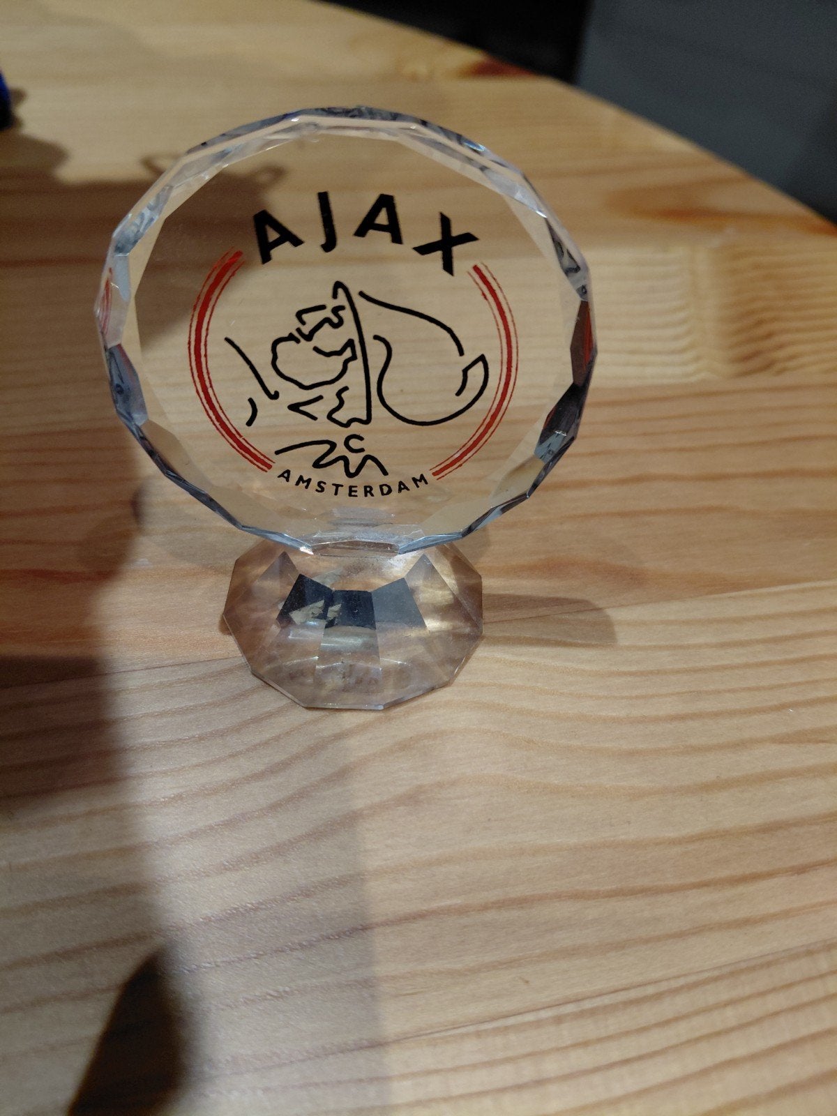 Ajax Kristallen Beeldje - Officieel Clublogo, Verzamelen, Ophalen of Verzenden, Zo goed als nieuw, Ajax, Beeldje of Poppetje