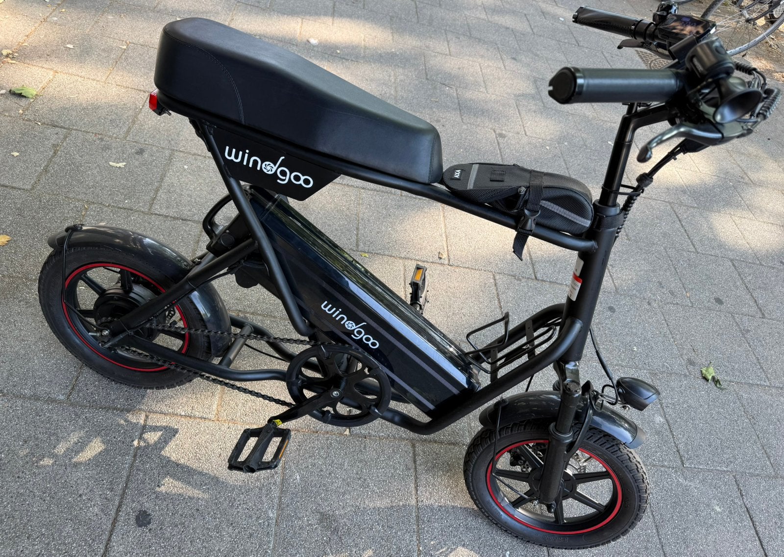 Elektrische fiets windgoo f1 14inch 25km/h - z.g.a.n, Zo goed als nieuw, Minder dan 47 cm, 30 tot 50 km per accu, Ophalen