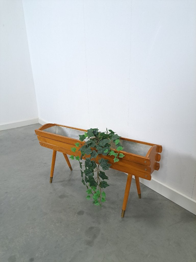Plantentafel, bloempot uit Zweden met gouden pootjes, Overige materialen, Gebruikt, Binnen, Ophalen of Verzenden
