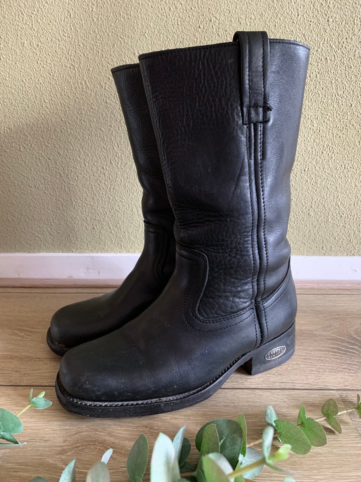 Loblan campus boots blokhak 39 western boots, Hoge laarzen, -, Zwart, -