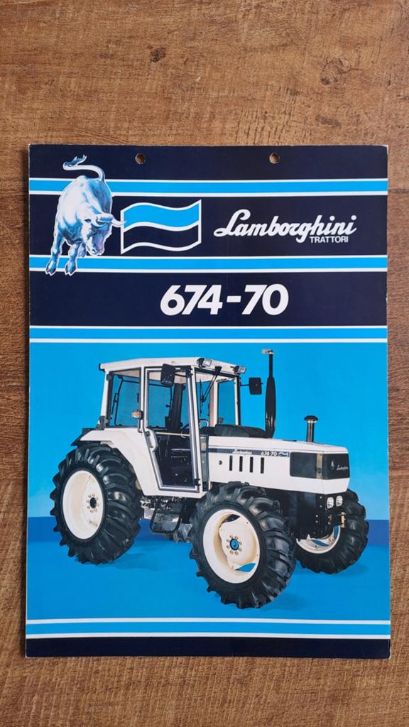 Folder Lamborghini 674-70 tractor, trekker, Ophalen of Verzenden, Zo goed als nieuw, Folder