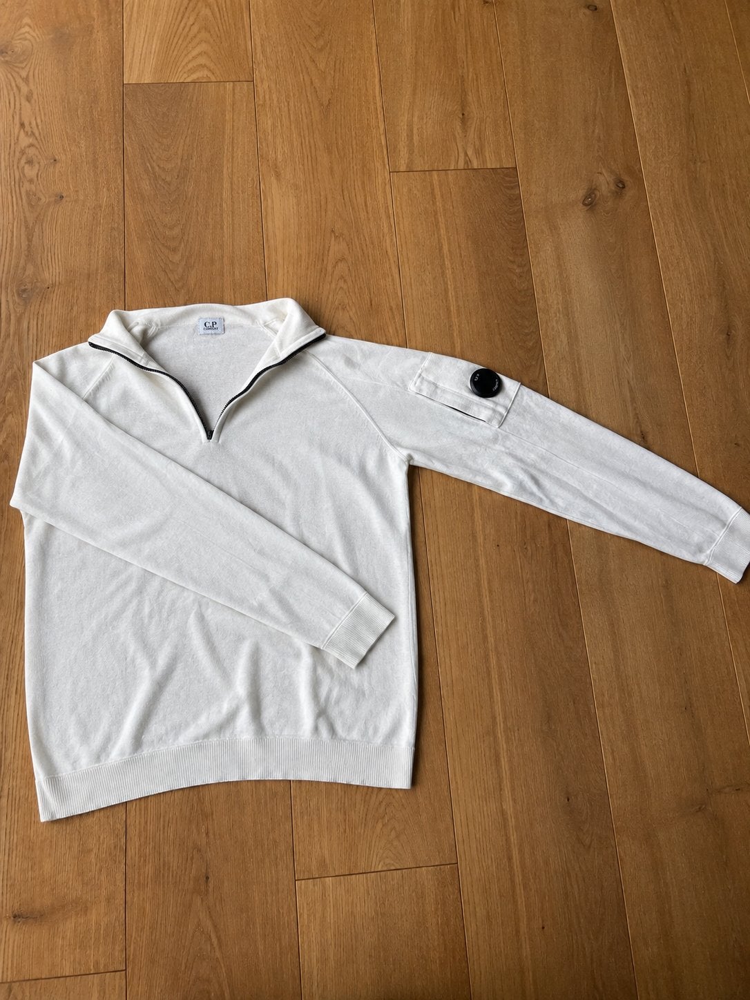 CP Company Witte Longsleeve, Ophalen of Verzenden, Zo goed als nieuw, Maat 48/50 (M), Wit