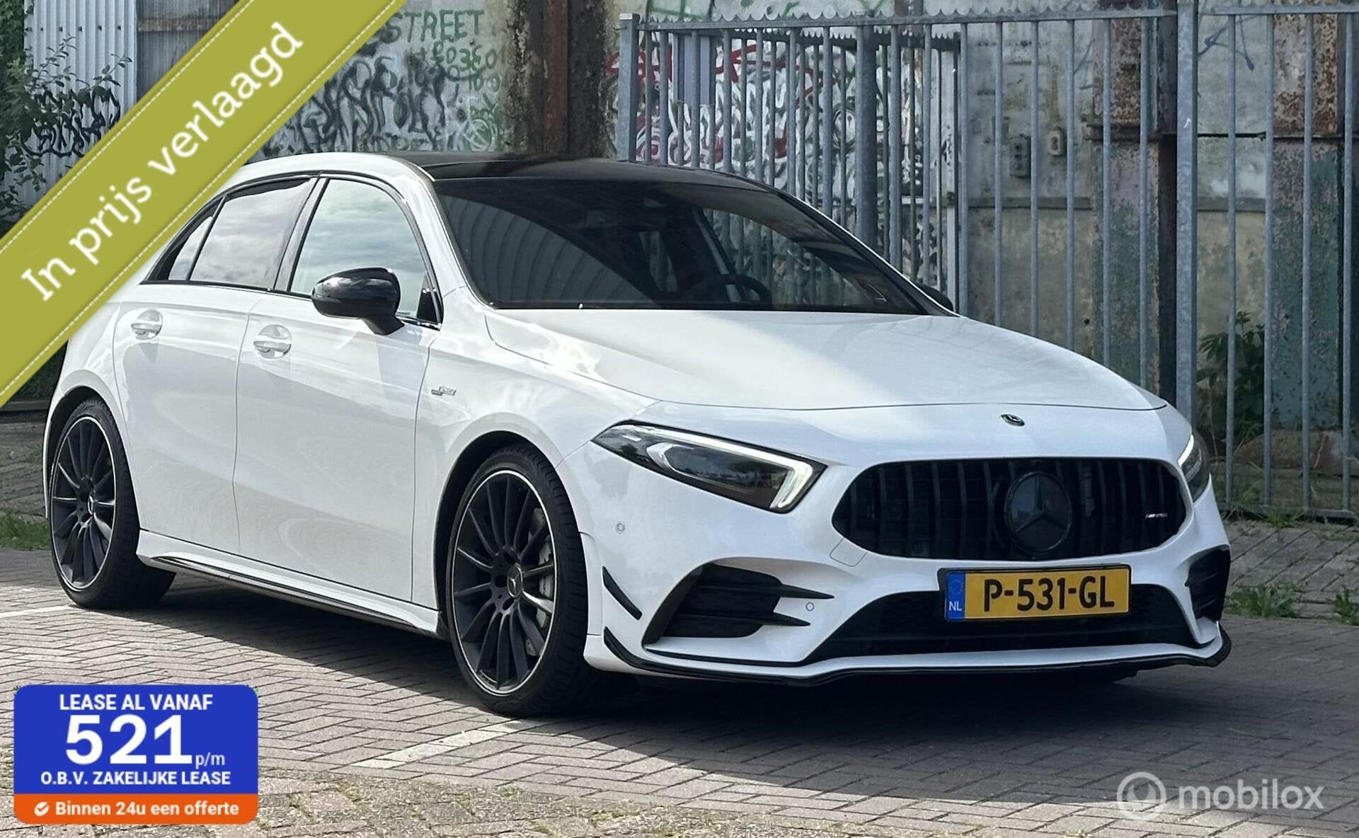 Mercedes A-klasse AMG 35 4MATIC| Goed onderhouden| PANO, Auto's, Automaat, Euro 6, 4 cilinders, Wit