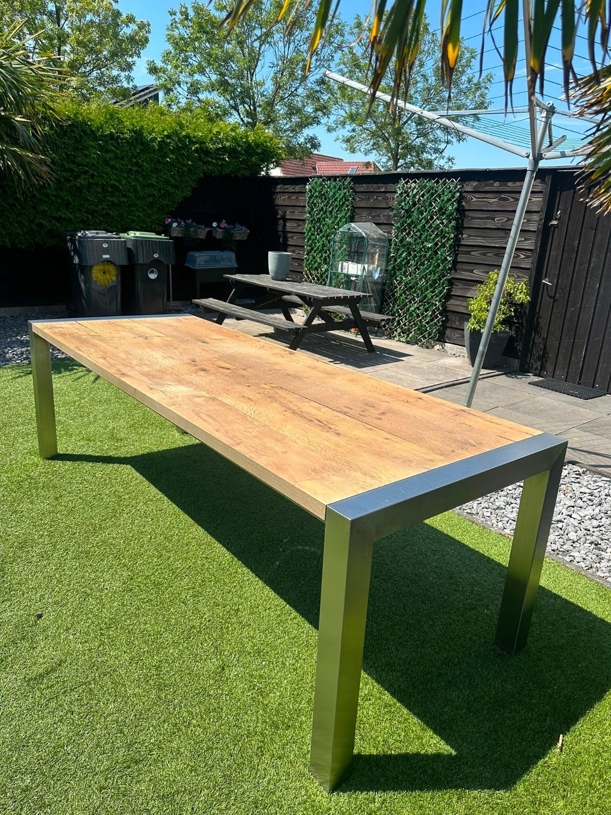 Tafel eettafel tuin tafel, Tuin en Terras, Ophalen of Verzenden, Rechthoekig, Hout