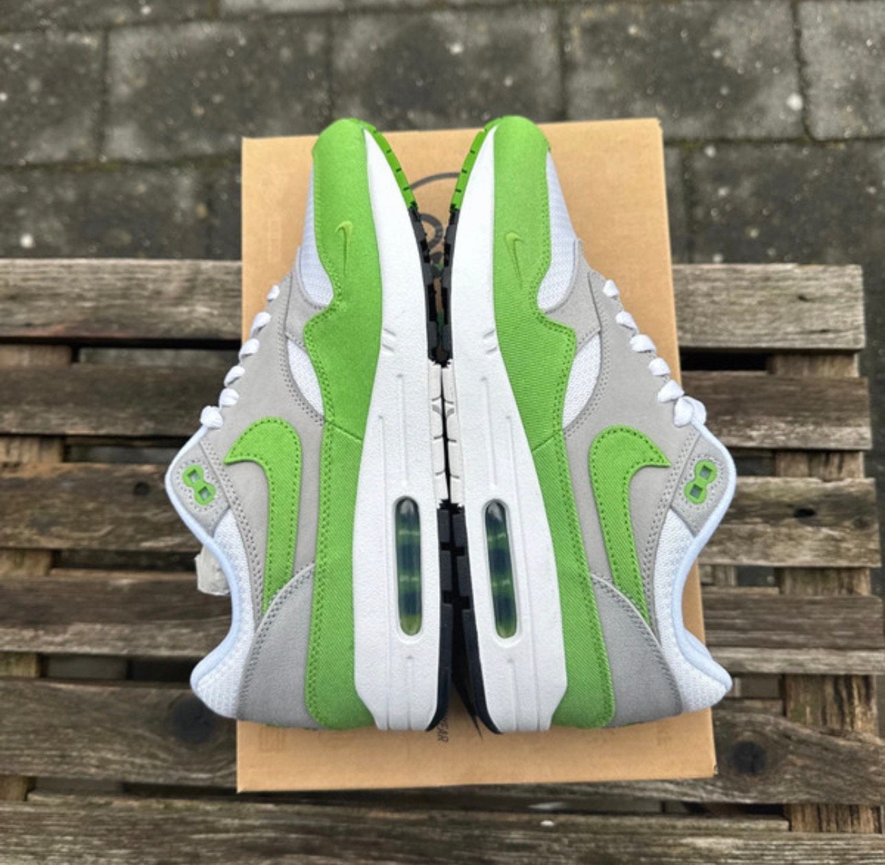 Nike Air Max 1 Patta Chlorophyll 42,5 Eu, Overige kleuren, Nieuw, Ophalen of Verzenden, Sneakers of Gympen