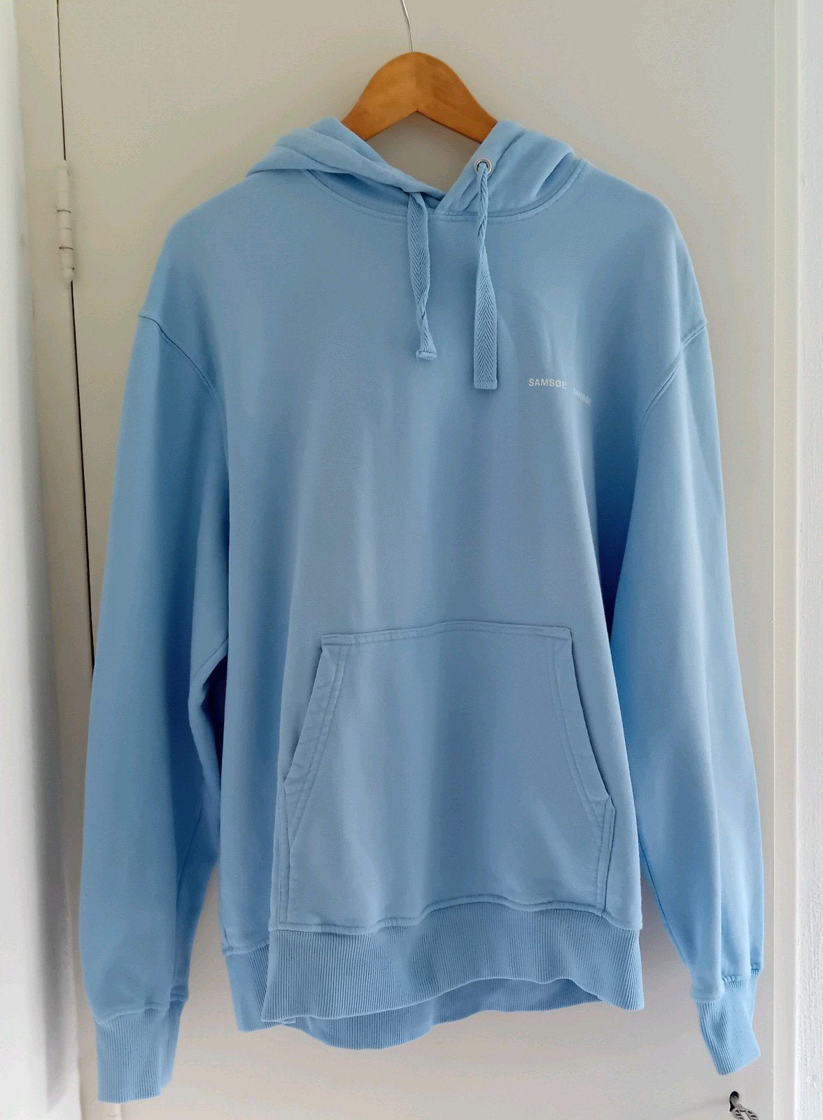 Samsoe Samsoe sweater hoodie lichtblauw M, Maat 38/40 (M), Blauw, Ophalen of Verzenden, Zo goed als nieuw