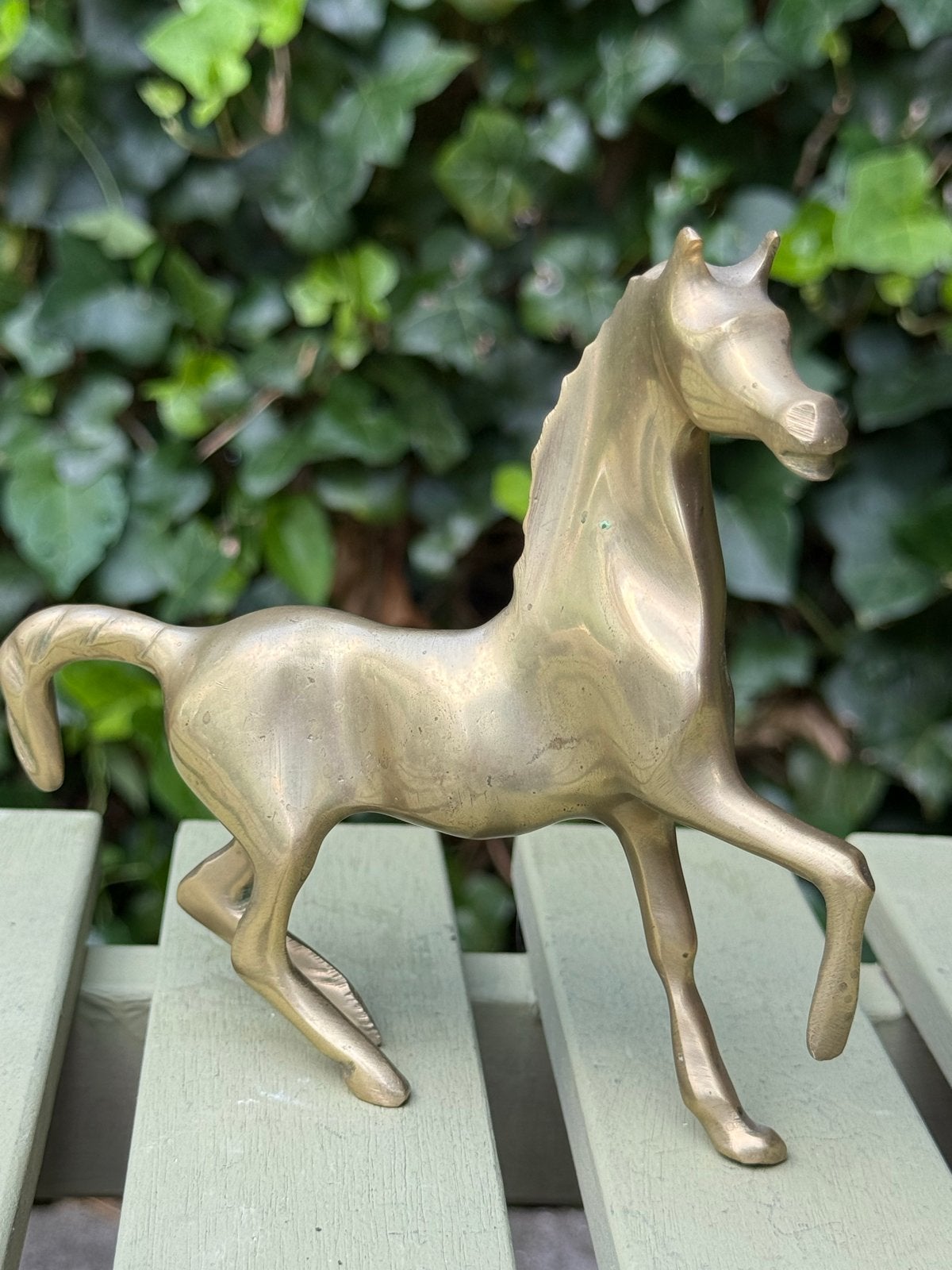 Messing paardenbeeldje - 13 cm hoog, Ophalen of Verzenden, Gebruikt, Dier