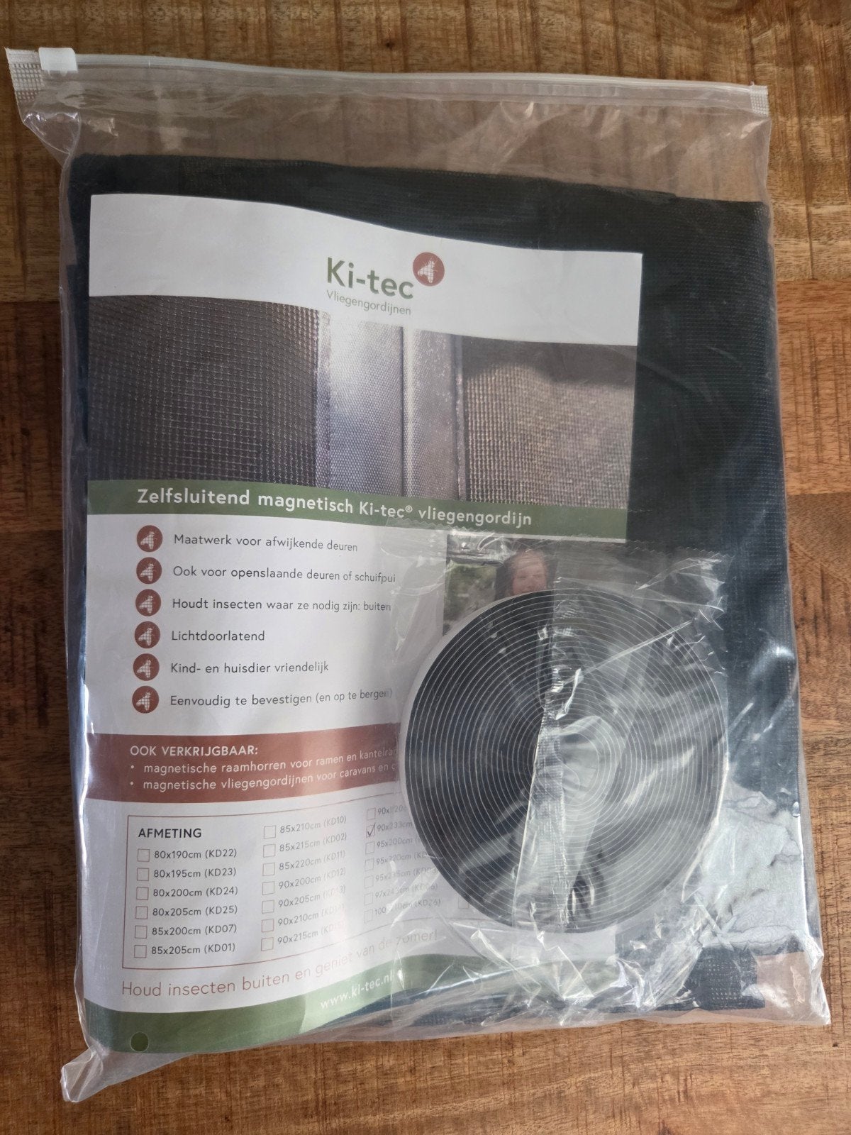 Ki-tec vliegengordijn 90x233cm - Nieuw in verpakking, Kunststof, 80 tot 100 cm, 215 cm of meer, Overige typen