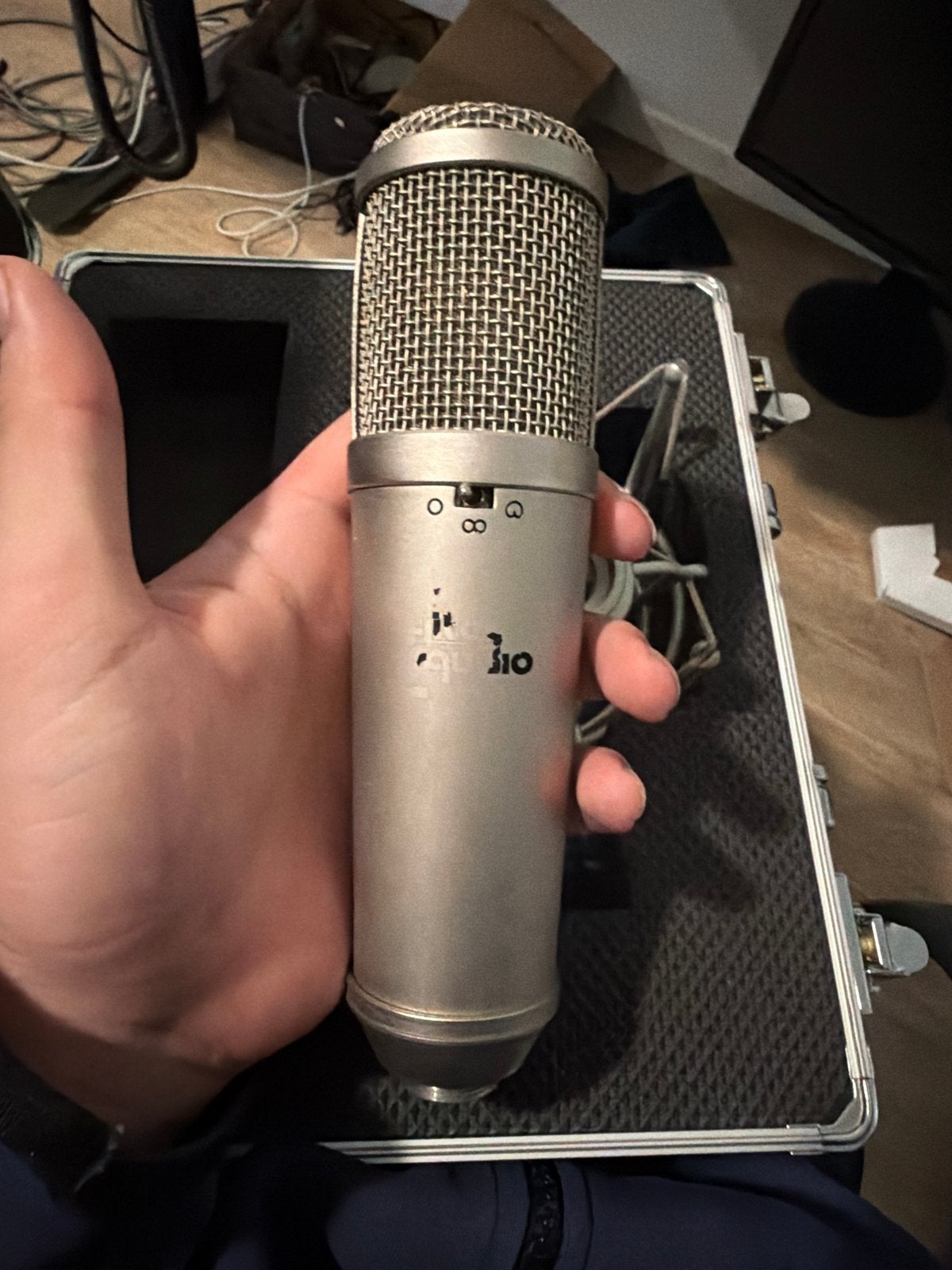 Audient Audio Microfoon Set met Shockmount, Ophalen, Zo goed als nieuw, Studiomicrofoon