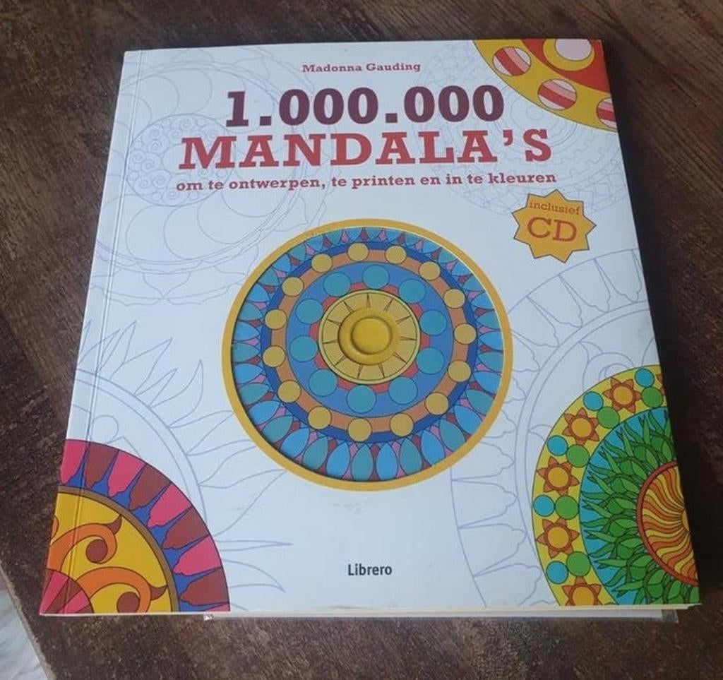 1.000.000 Mandala's - Ontwerpen, printen en kleuren, Boeken, Esoterie en Spiritualiteit, Zo goed als nieuw, Instructieboek, Spiritualiteit algemeen