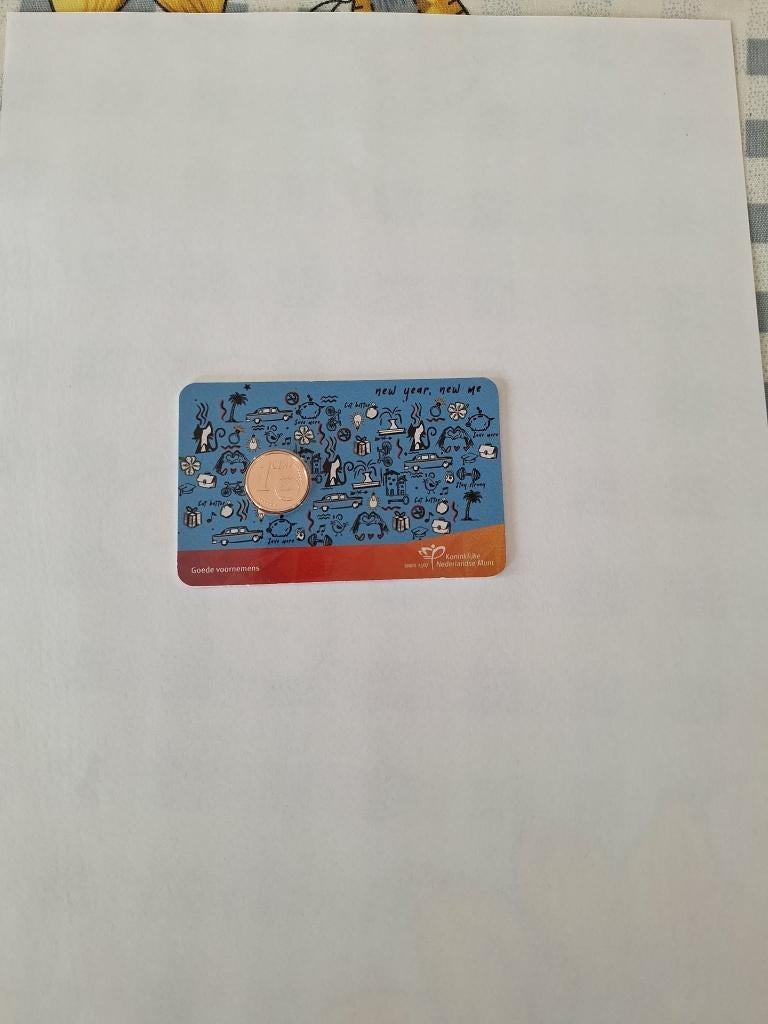 NEDERLAND COINKKAART 1  CENT2026 GOEDE VOORNEMENS, Postzegels en Munten, Ophalen of Verzenden