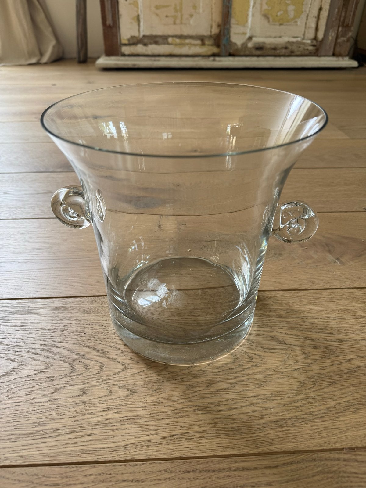 Elegante Glazen Champagnekoeler - Perfect voor Feestjes, Flessenkoeler, Glas, Ophalen of Verzenden, Zo goed als nieuw