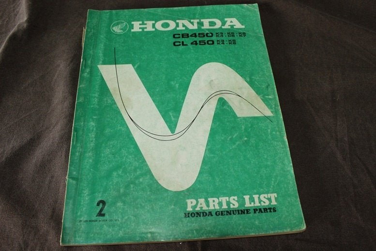 Honda CB450 CL450 K3 K4 K5 K6 K7  twins 1975 parts list, Motoren, Ophalen of Verzenden, Honda