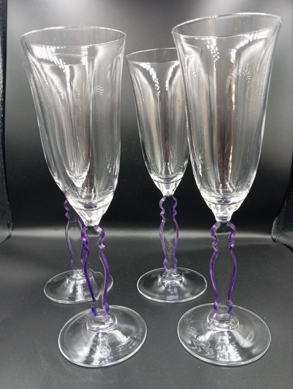 4 Auteuil Lilas Cristal d'Arques glazen., Ophalen of Verzenden, Zo goed als nieuw, Overige typen