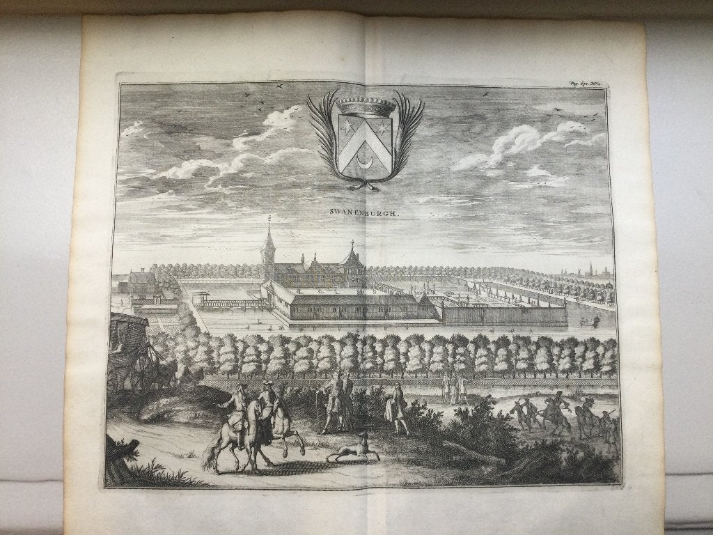 Koudekerke, Huis Swanenburgh, 1696, Stadsgezicht, 1600 - 1699, 38 cm, 34 cm