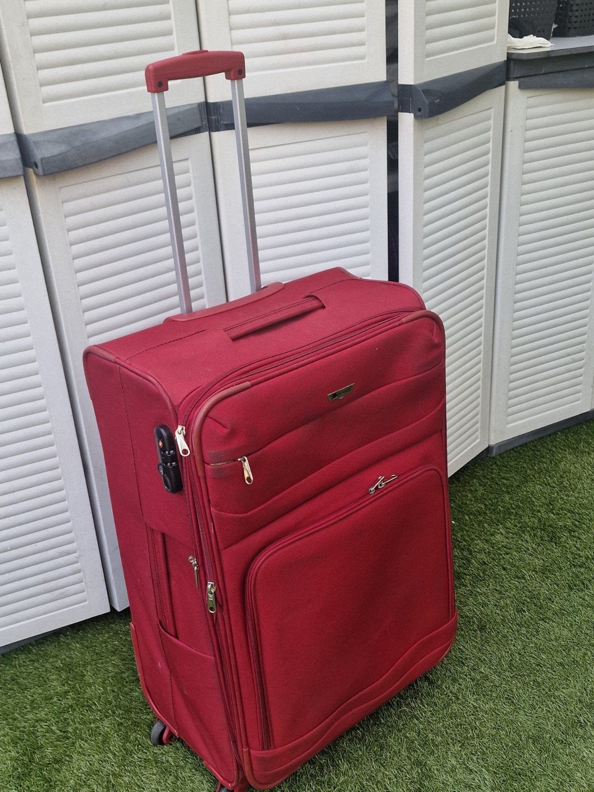 DELSEY Grote Degelijke Koffer met 4 Wielen en Cijferslot, Wieltjes, Gebruikt, 45 tot 55 cm, Ophalen of Verzenden