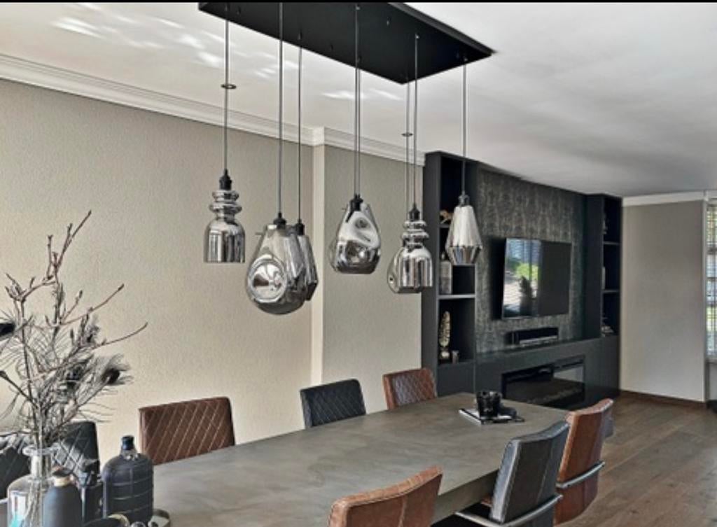 Mooie hang lamp  met 8 lampen( Rue de Rosa ), Ophalen, Zo goed als nieuw